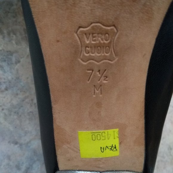 Van Eli Black Leather Pumps -7.5M - Picture 4 of 6